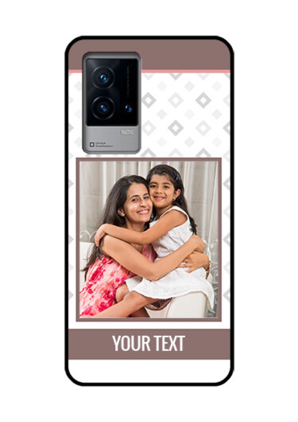 iQOO 9 5G Photo Printing on Glass Case - Simple Diamond Design