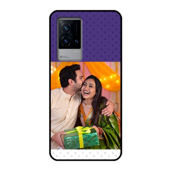 iQOO 9 5G Personalized Glass Phone Case - Violet Pattern Design iQOO 9 5G Personalized Glass Phone Case - Violet Pattern Design