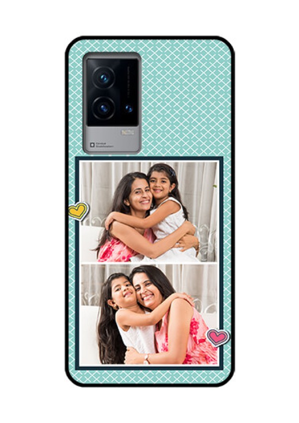 iQOO 9 5G Custom Glass Phone Case - 2 Image Holder with Pattern Design