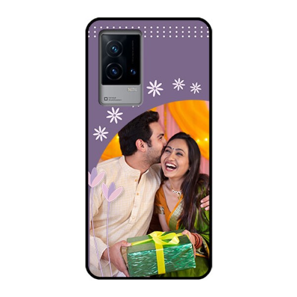 iQOO 9 5G Custom Glass Mobile Case - Lavender flowers design