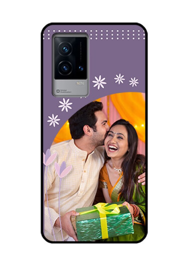 iQOO 9 5G Custom Glass Mobile Case - Lavender flowers design