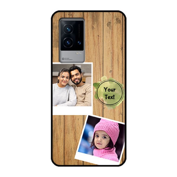 iQOO 9 5G Custom Glass Phone Case - Wooden Texture Design