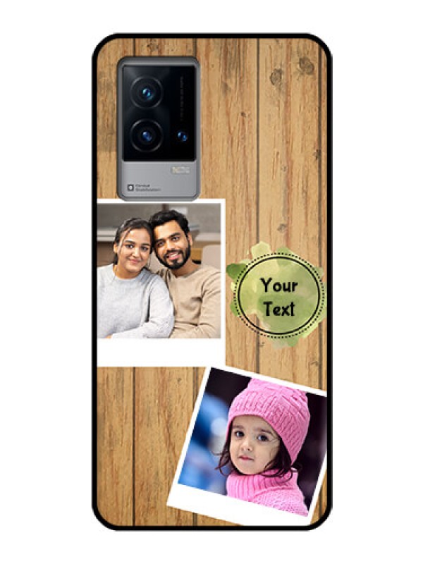 Custom iQOO 9 5G Custom Glass Phone Case - Wooden Texture Design