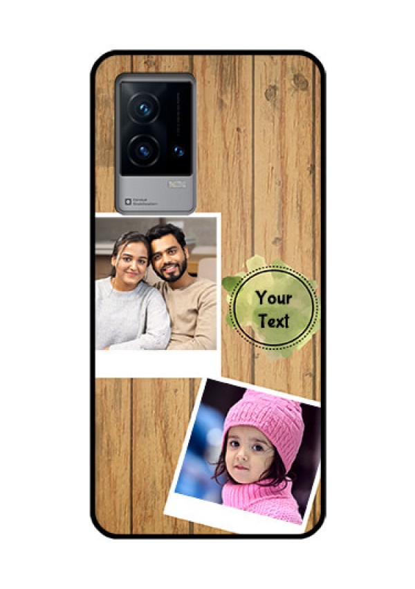iQOO 9 5G Custom Glass Phone Case - Wooden Texture Design