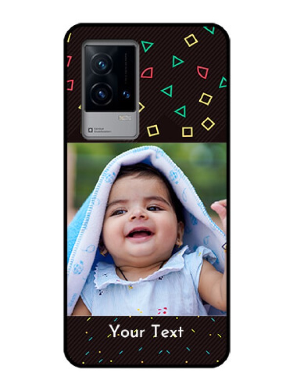 Custom iQOO 9 5G Custom Glass Phone Case - with confetti birthday design