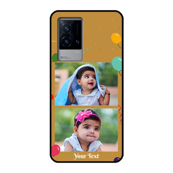 iQOO 9 5G Personalized Glass Phone Case - Image Holder with Birthday Celebrations Design iQOO 9 5G Personalized Glass Phone Case - Image Holder with Birthday Celebrations Design
