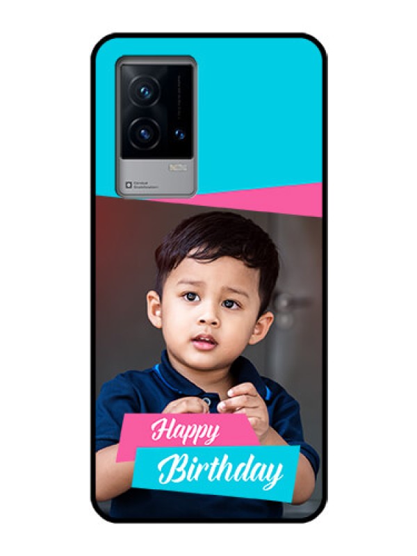 Custom iQOO 9 5G Personalized Glass Phone Case - Image Holder with 2 Color Design