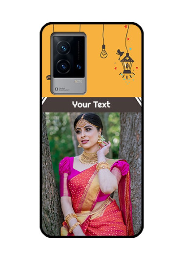 iQOO 9 5G Custom Glass Mobile Case - with Family Picture and Icons