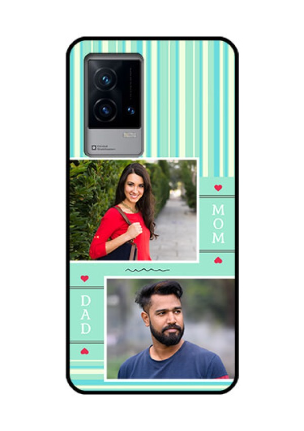 iQOO 9 5G Custom Glass Phone Case - Mom & Dad Pic Design