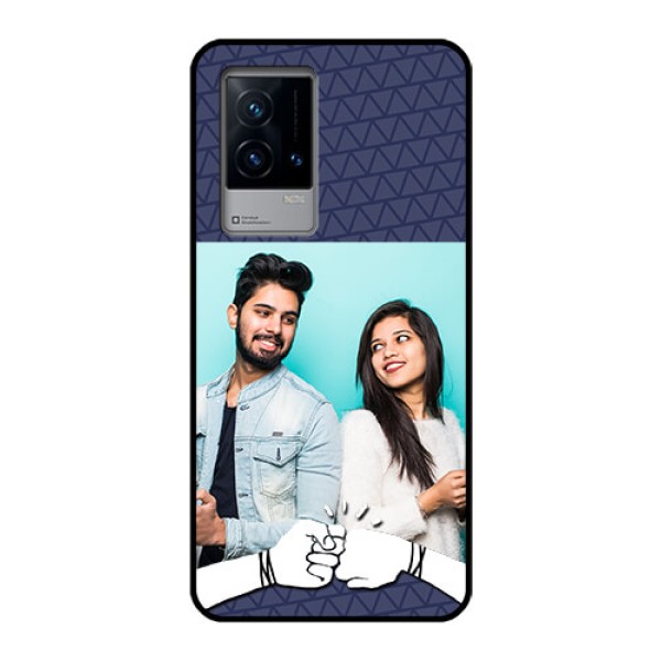 iQOO 9 5G Photo Printing on Glass Case - with Best Friends Design iQOO 9 5G Photo Printing on Glass Case - with Best Friends Design