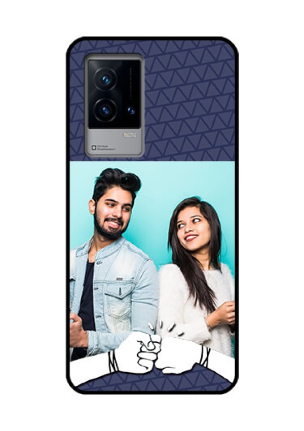 iQOO 9 5G Photo Printing on Glass Case - with Best Friends Design