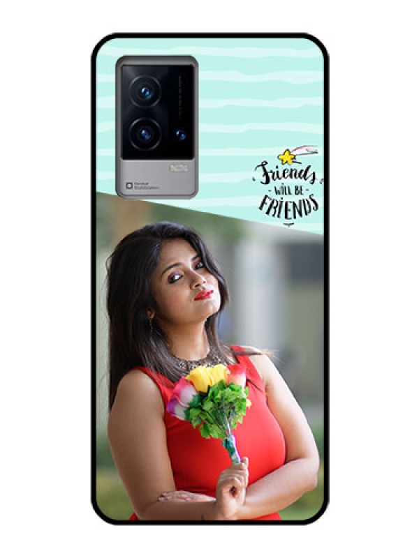 Custom iQOO 9 5G Custom Glass Phone Case - Friends Picture Icon Design