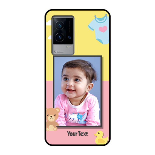 iQOO 9 5G Photo Printing on Glass Case - Kids 2 Color Design