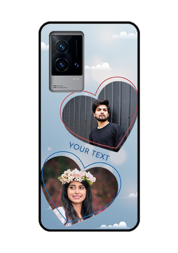 iQOO 9 5G Custom Glass Mobile Case - Blue Color Couple Design