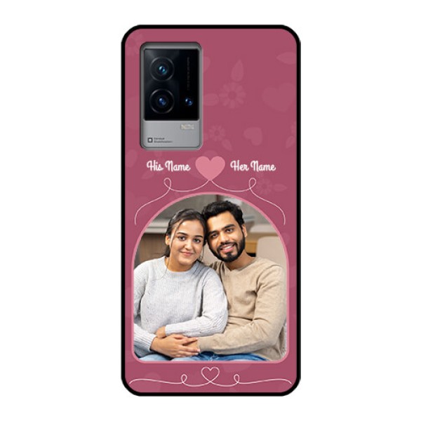iQOO 9 5G Photo Printing on Glass Case - Love Floral Design