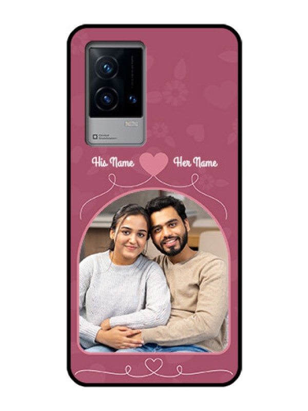 Custom iQOO 9 5G Photo Printing on Glass Case - Love Floral Design
