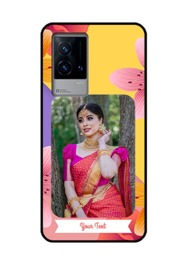 iQOO 9 5G Custom Glass Mobile Case - 3 Image With Vintage Floral Design