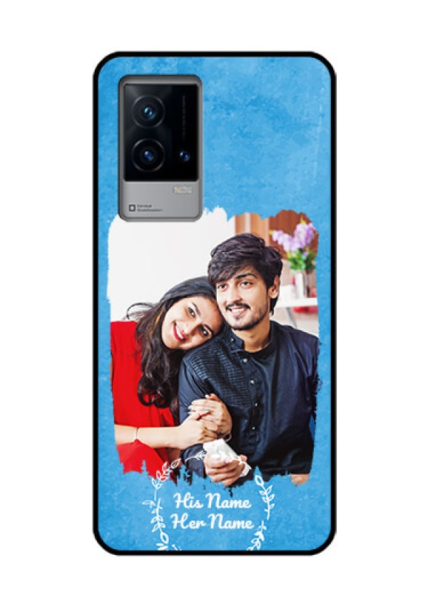iQOO 9 5G Custom Glass Phone Case - Blue Color Vintage Design