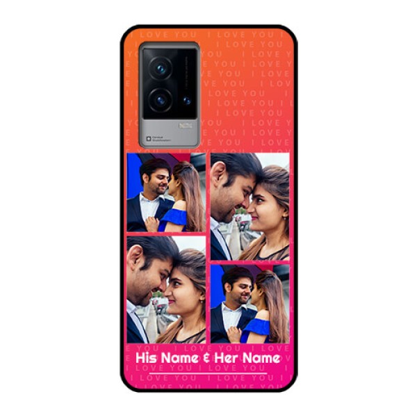 iQOO 9 5G Custom Glass Phone Case - I Love You Pink Design