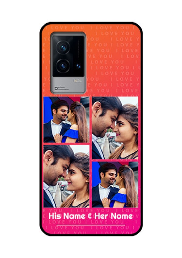 iQOO 9 5G Custom Glass Phone Case - I Love You Pink Design