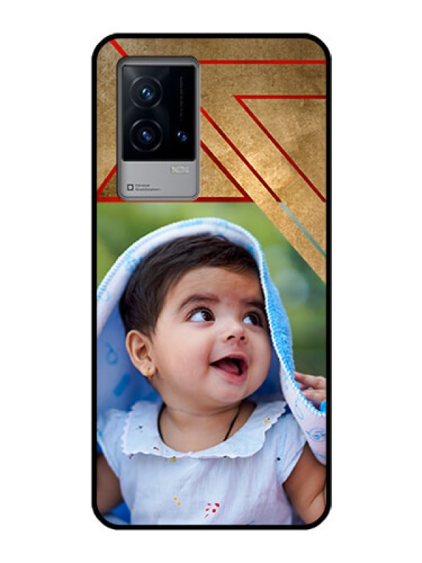 Custom iQOO 9 5G Personalized Glass Phone Case - Gradient Abstract Texture Design