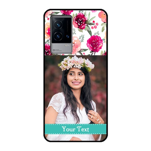 iQOO 9 5G Custom Glass Phone Case - Watercolor Floral Design iQOO 9 5G Custom Glass Phone Case - Watercolor Floral Design