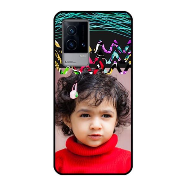 iQOO 9 5G Personalized Glass Phone Case - Neon Abstract Design