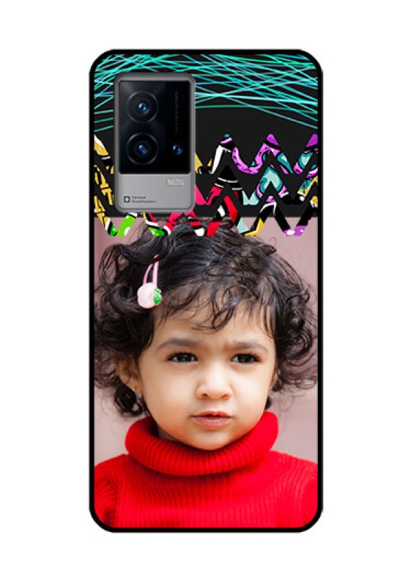 iQOO 9 5G Personalized Glass Phone Case - Neon Abstract Design