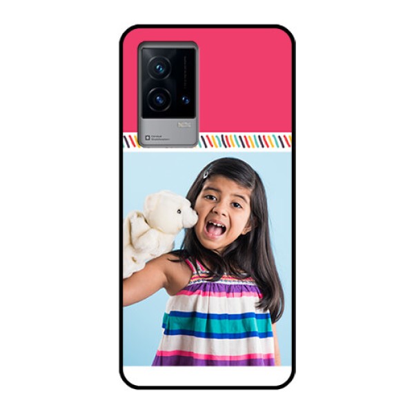 iQOO 9 5G Personalized Glass Phone Case - Line art design