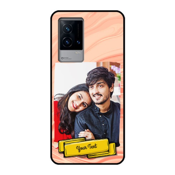 iQOO 9 5G Personalized Glass Phone Case - Marble Texture Design