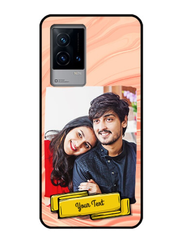 Custom iQOO 9 5G Personalized Glass Phone Case - Marble Texture Design