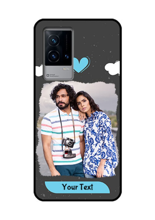 iQOO 9 5G Custom Glass Phone Case - Splashes with love doodles Design