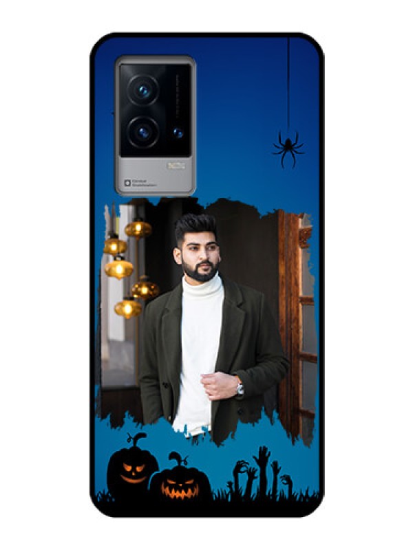Custom iQOO 9 5G Photo Printing on Glass Case - with pro Halloween design