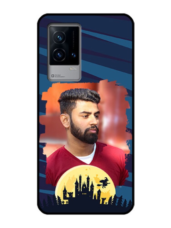 Custom iQOO 9 5G Photo Printing on Glass Case - Halloween Witch Design