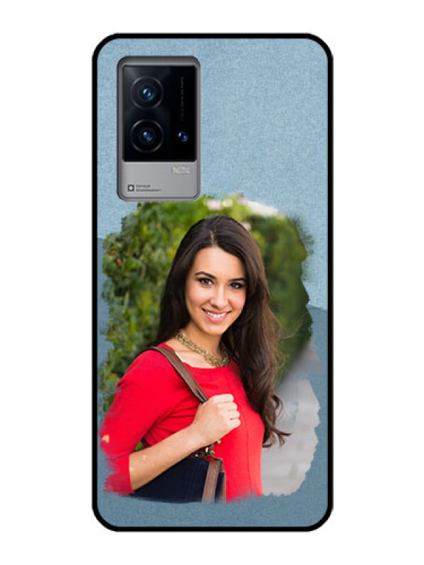 Custom iQOO 9 5G Custom Glass Mobile Case - Grunge Line Art Design