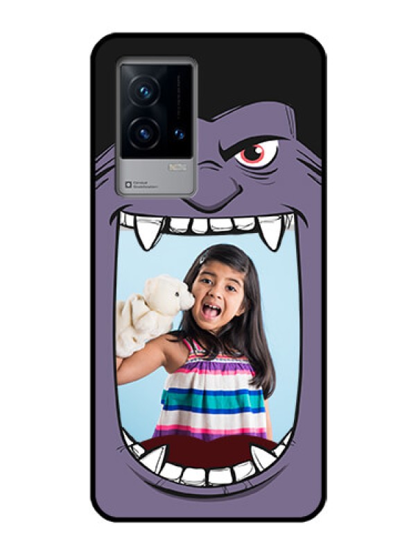 Custom iQOO 9 5G Custom Glass Phone Case - Angry Monster Design