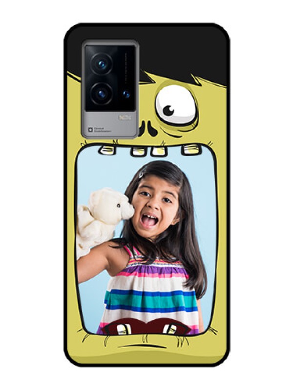 Custom iQOO 9 5G Personalized Glass Phone Case - Cartoon monster back case Design