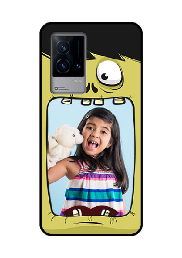 iQOO 9 5G Personalized Glass Phone Case - Cartoon monster back case Design