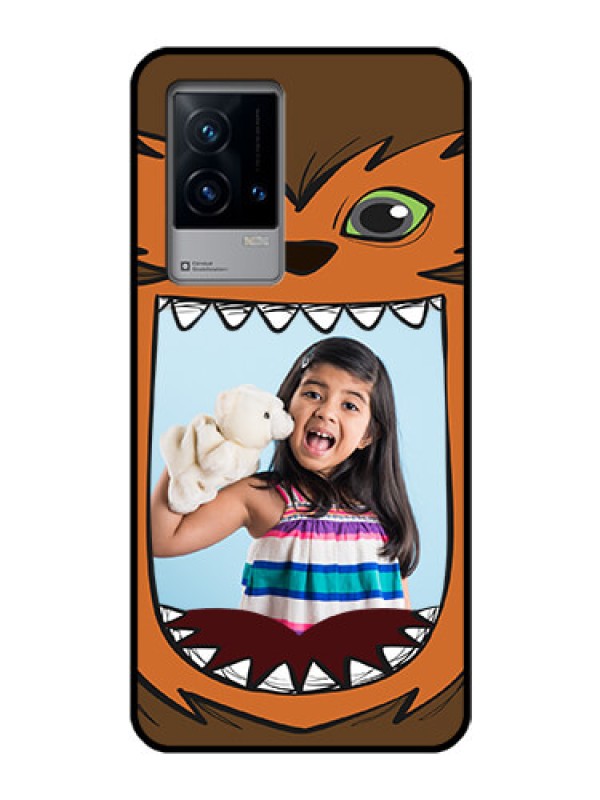 Custom iQOO 9 5G Photo Printing on Glass Case - Owl Monster Back Case Design