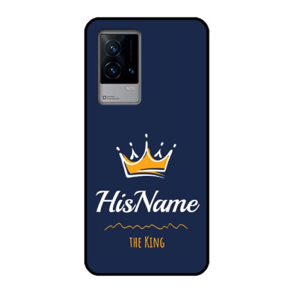 iQOO 9 5G Glass Phone Case King with Name