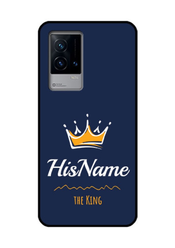 iQOO 9 5G Glass Phone Case King with Name