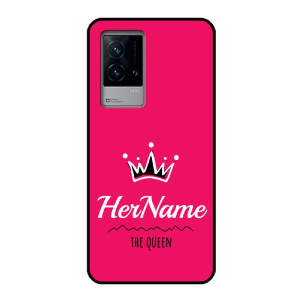 iQOO 9 5G Glass Phone Case Queen with Name iQOO 9 5G Glass Phone Case Queen with Name