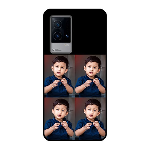iQOO 9 5G 4 Image Holder on Glass Mobile Cover