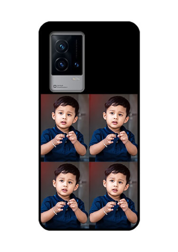 iQOO 9 5G 4 Image Holder on Glass Mobile Cover
