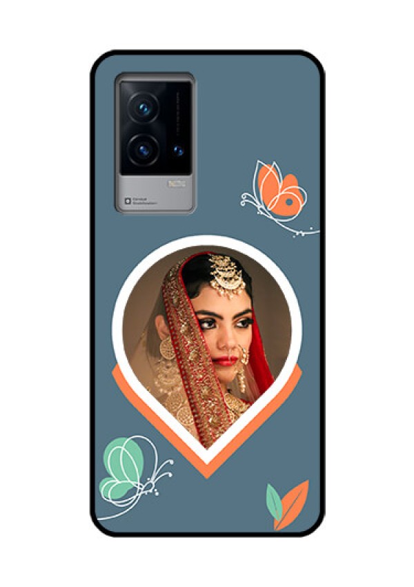 iQOO 9 5G Custom Glass Mobile Case - Droplet Butterflies Design
