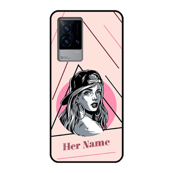 iQOO 9 5G Personalized Glass Phone Case - Rockstar Girl Design