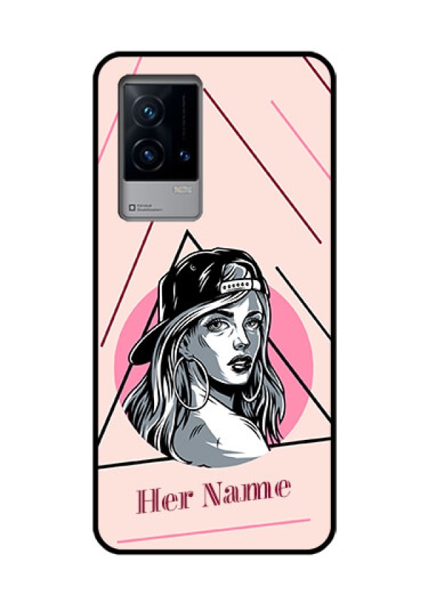 iQOO 9 5G Personalized Glass Phone Case - Rockstar Girl Design
