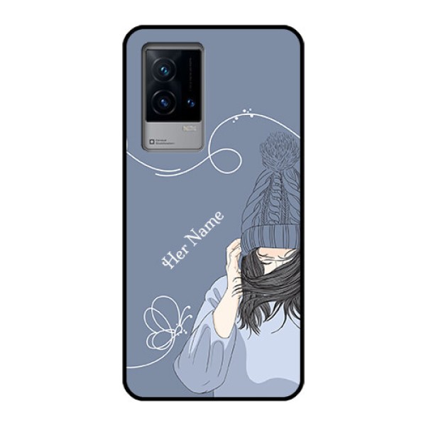 iQOO 9 5G Custom Glass Mobile Case - Girl in winter outfit Design iQOO 9 5G Custom Glass Mobile Case - Girl in winter outfit Design