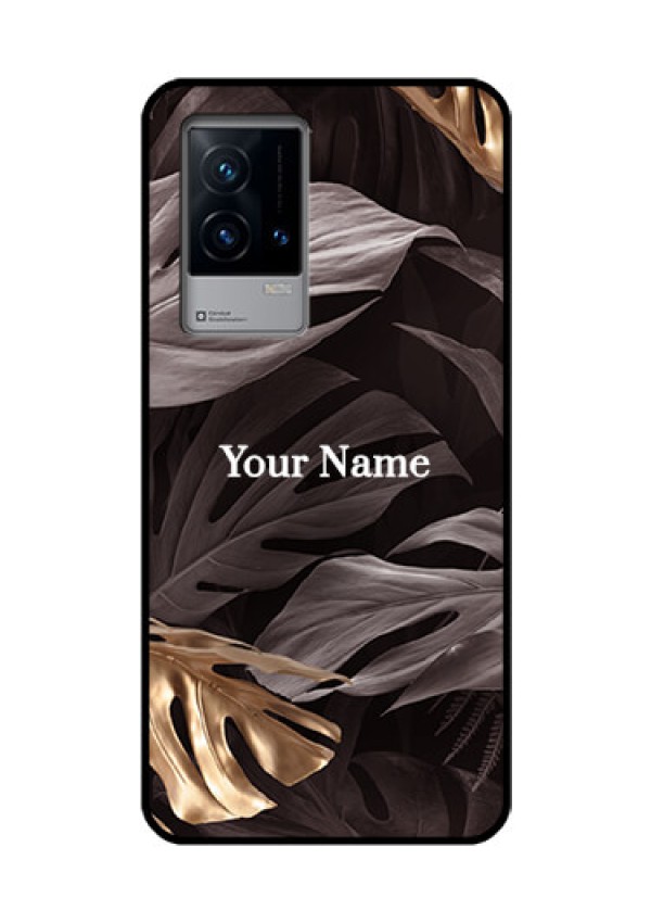iQOO 9 5G Personalised Glass Phone Case - Wild Leaves digital paint Design