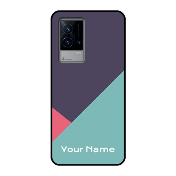 iQOO 9 5G Custom Glass Mobile Case - Tri Color abstract Design